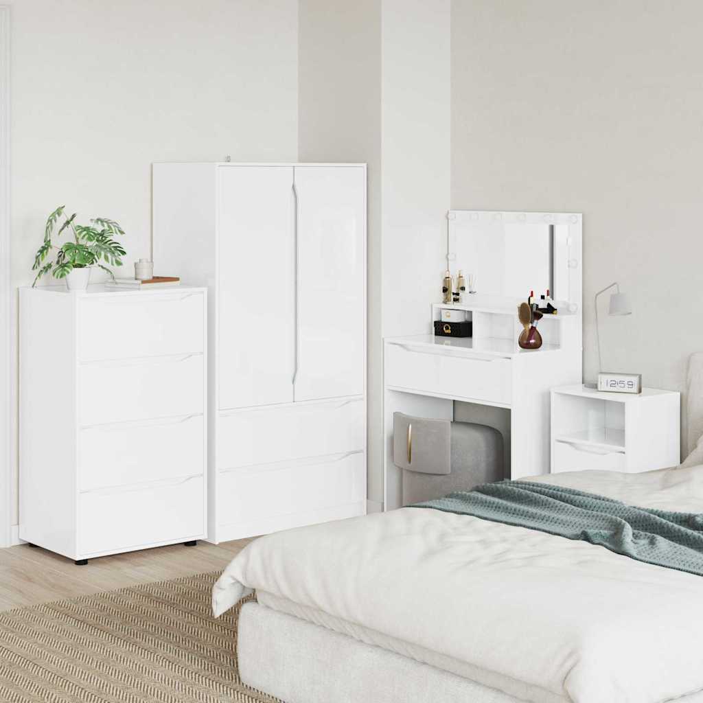 Armadi di Stoccaggio Bianco Lucido 60 x 48 x 105 cm | homemem39