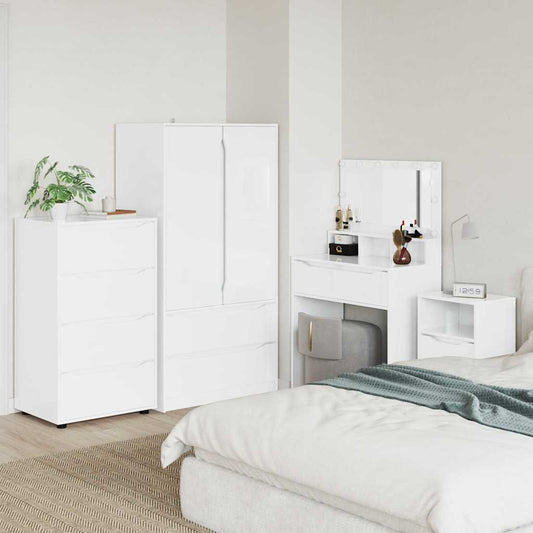 Armadi di Stoccaggio Bianco Lucido 60 x 48 x 105 cm | homemem39