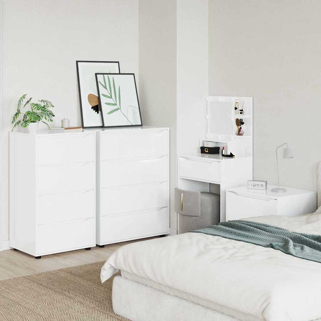 Armadi di Stoccaggio Bianco Lucido 60 x 48 x 105 cm | homemem39