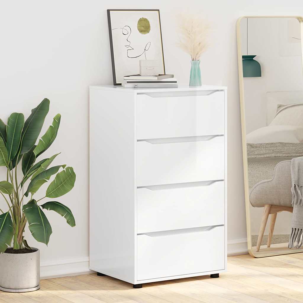Armadi di Stoccaggio Bianco Lucido 60 x 48 x 105 cm | homemem39