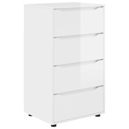 Armadi di Stoccaggio Bianco Lucido 60 x 48 x 105 cm