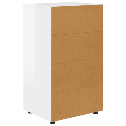 Armadi di Stoccaggio Bianco Lucido 60 x 48 x 105 cm