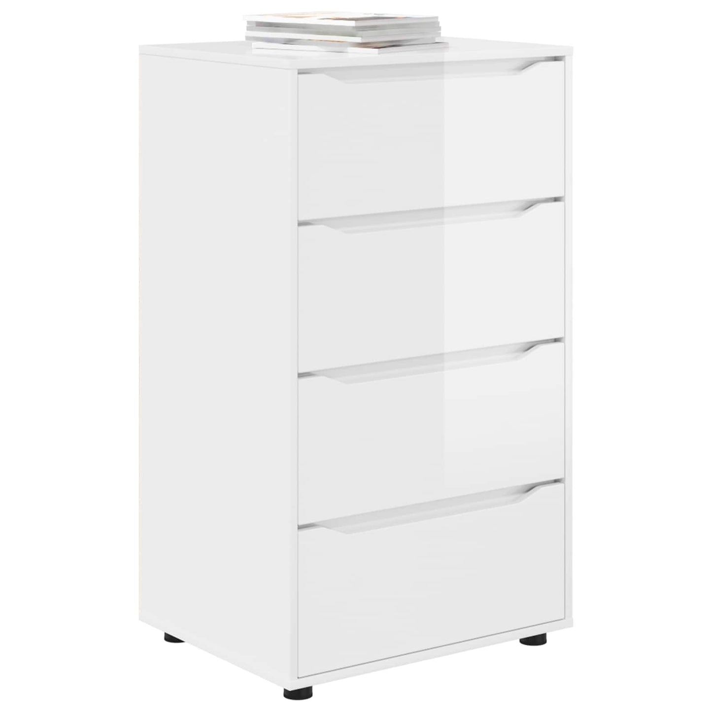 Armadi di Stoccaggio Bianco Lucido 60 x 48 x 105 cm