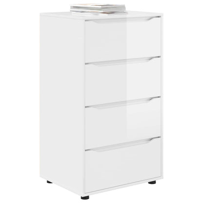 Armadi di Stoccaggio Bianco Lucido 60 x 48 x 105 cm