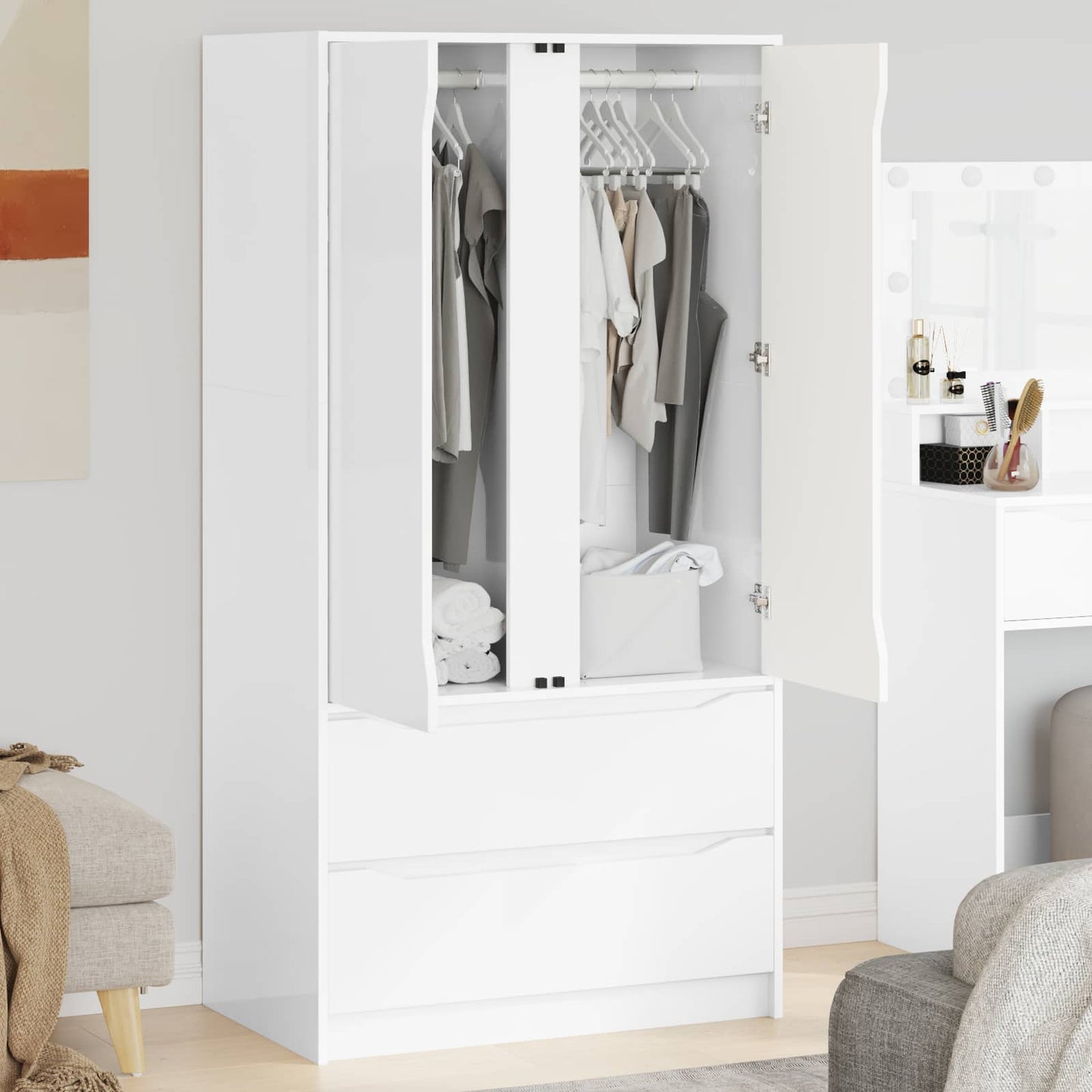 Guardaroba Bianco 79,5 x 49 x 156 cm Legno ingegnerizzato | homemem39