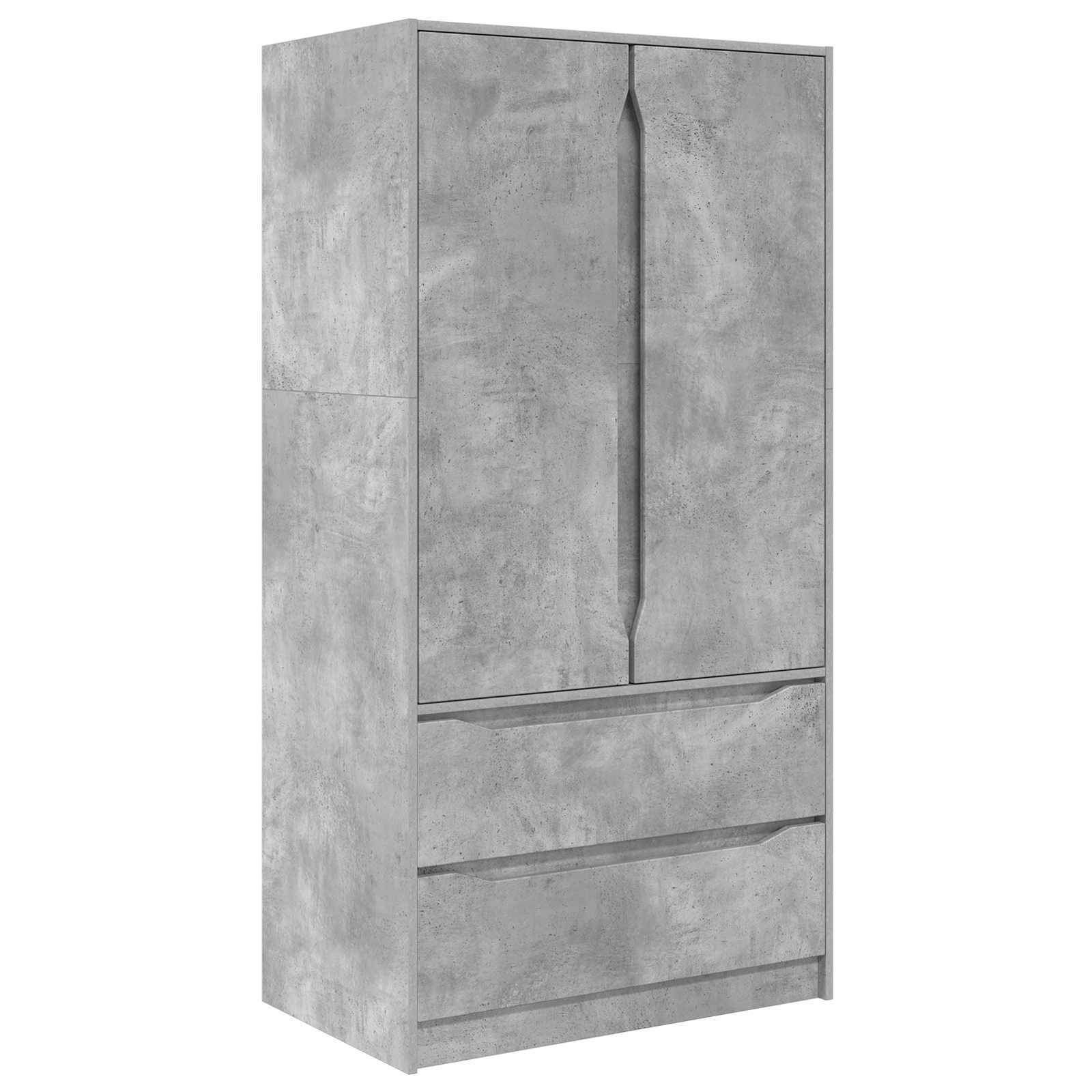 Guardaroba con cassetto Grigio Cemento 79,5 x 49 x 156 cm | homemem39