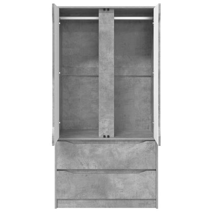 Guardaroba con cassetto Grigio Cemento 79,5 x 49 x 156 cm | homemem39