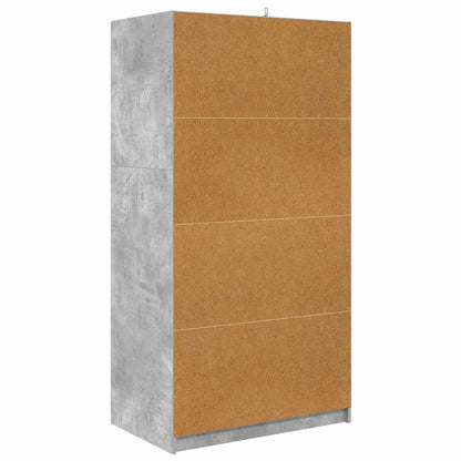 Guardaroba con cassetto Grigio Cemento 79,5 x 49 x 156 cm | homemem39