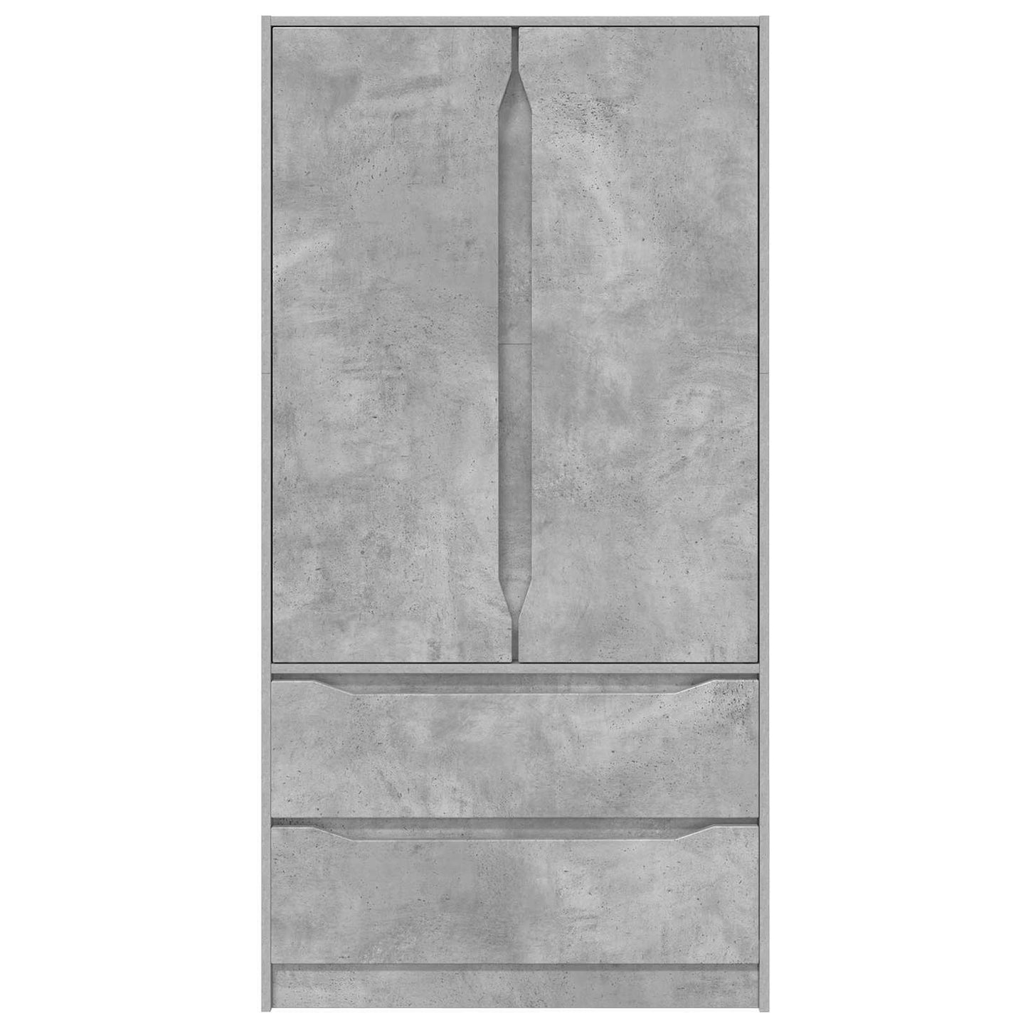 Guardaroba con cassetto Grigio Cemento 79,5 x 49 x 156 cm | homemem39