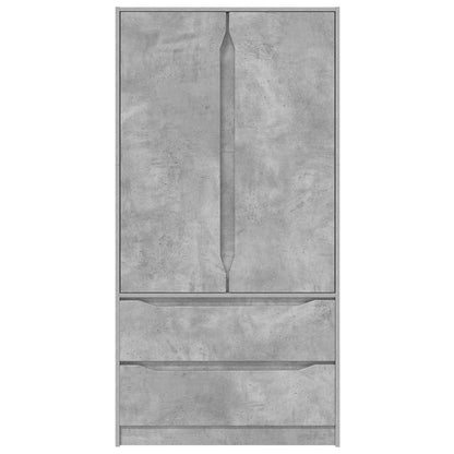 Guardaroba con cassetto Grigio Cemento 79,5 x 49 x 156 cm | homemem39
