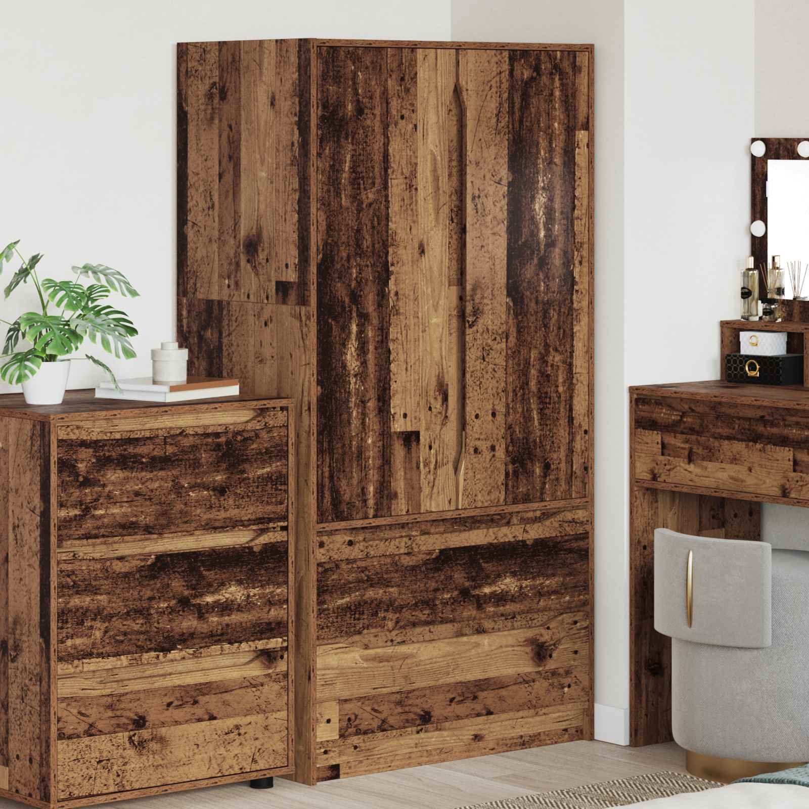 Guardaroba con cassetto Legno vecchio 79,5 x 49 x 156 cm | homemem39