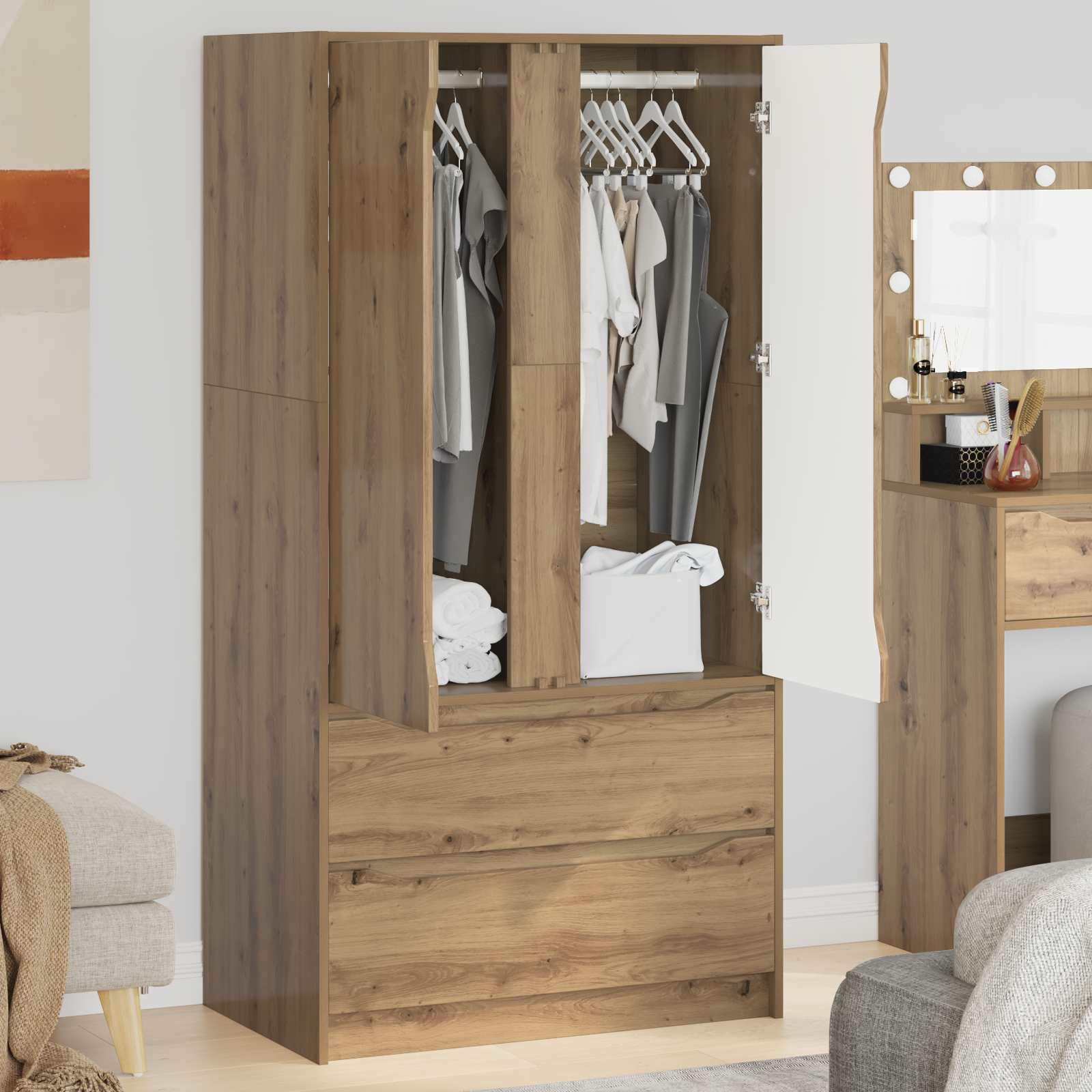 Guardaroba Rovere Artigianale 79,5 x 49 x 156 cm | homemem39