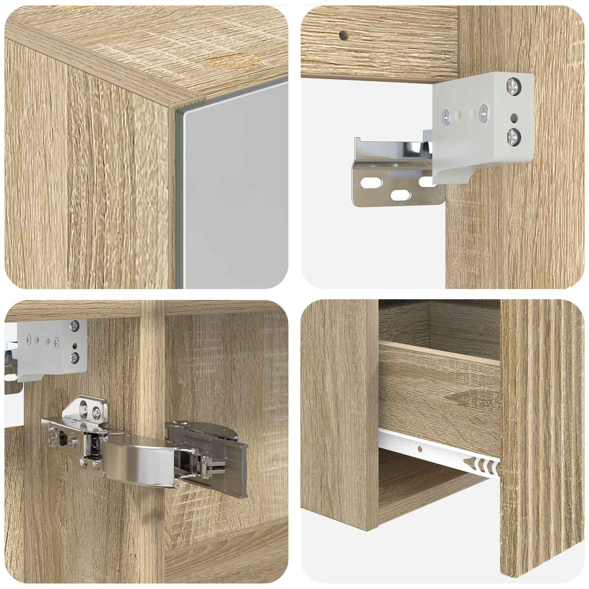 Set di Armadi da Bagno 5 pz Rovere Sonoma Legno ingegnerizzato | homemem39