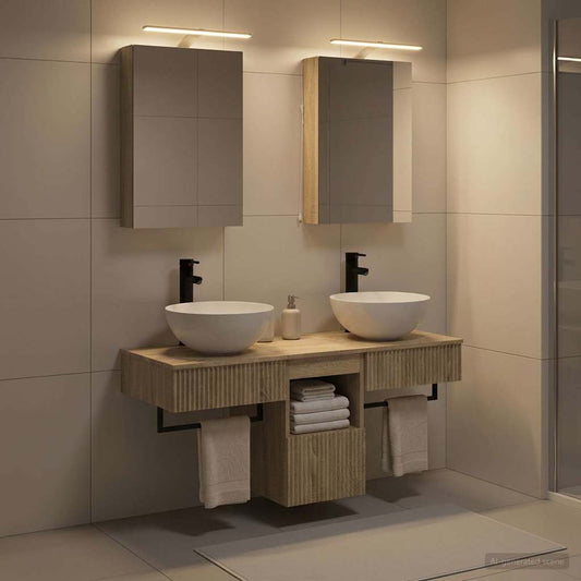 Set di Armadi da Bagno 5 pz Rovere Sonoma Legno ingegnerizzato