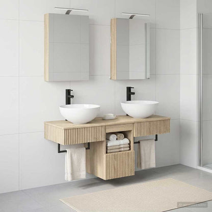 Set di Armadi da Bagno 5 pz Rovere Sonoma Legno ingegnerizzato | homemem39