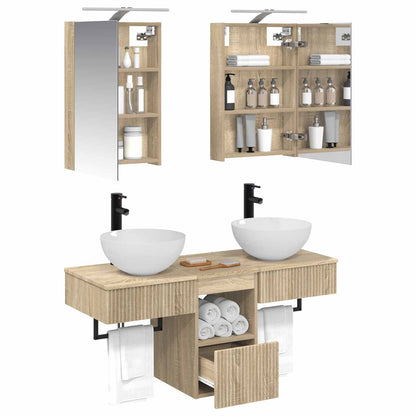 Set di Armadi da Bagno 5 pz Rovere Sonoma Legno ingegnerizzato | homemem39