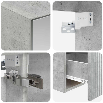 Set di Armadi da Bagno 5 pz Grigio Cemento Legno ingegnerizzato | homemem39