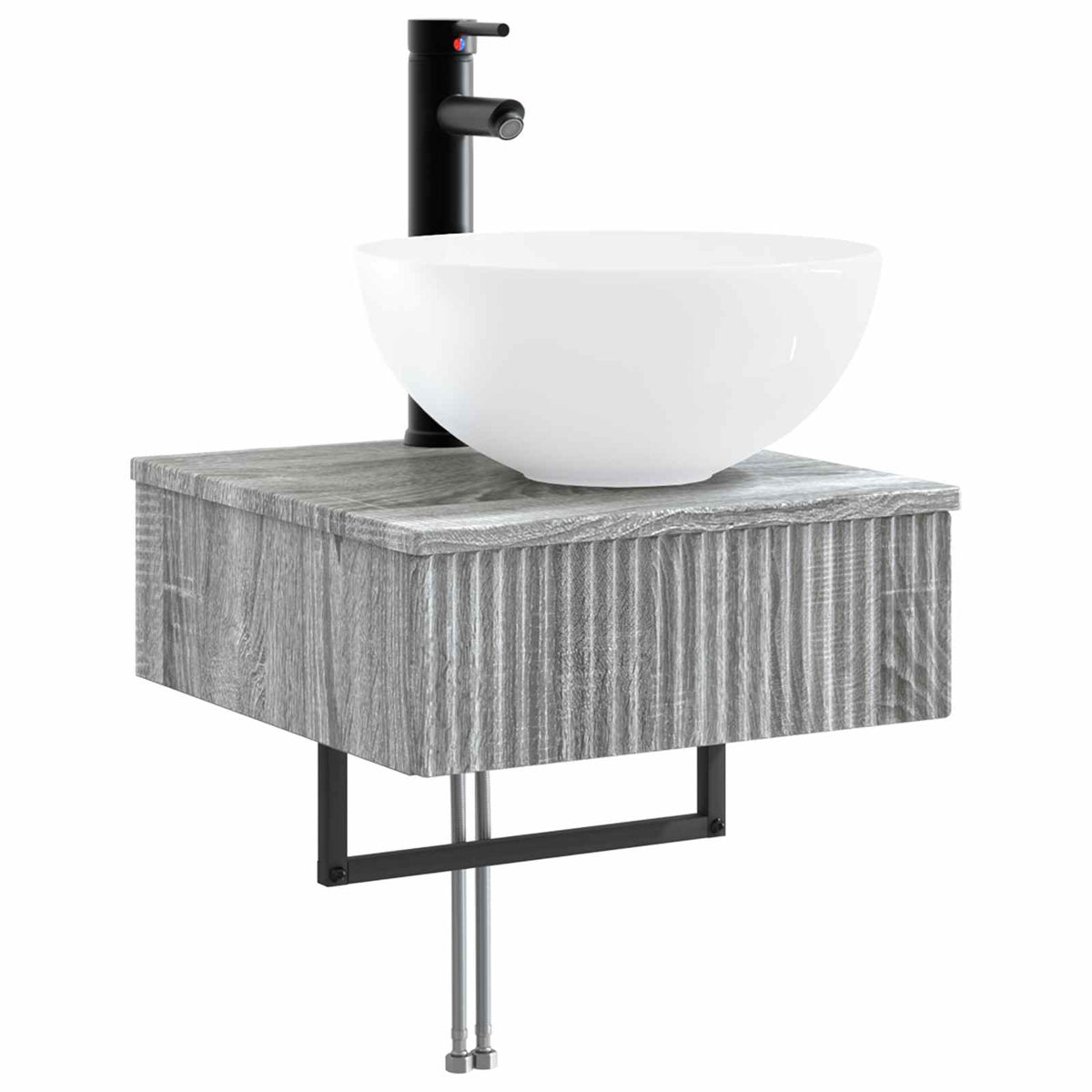 Set di Armadi da Bagno 5 pz Sonoma grigio Legno ingegnerizzato