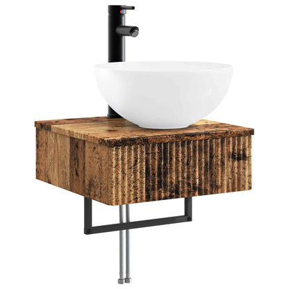 Set di Armadi da Bagno 5 pz Legno antico Legno ingegnerizzato