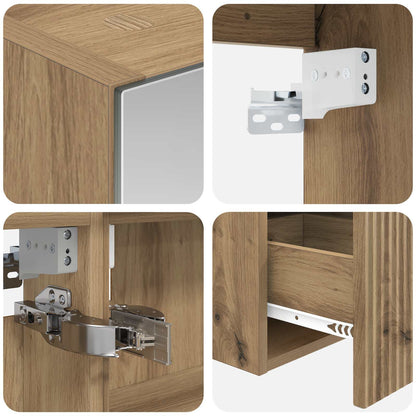 Set di Armadi da Bagno 5 pz Rovere Artigianale | homemem39