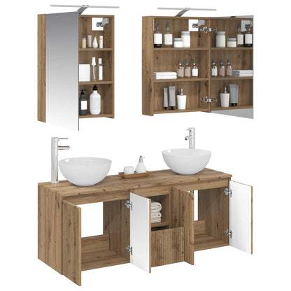 Set di Armadi da Bagno 5 pz Rovere Artigianale | homemem39