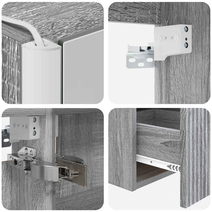 Set di Armadi da Bagno 5 pz Sonoma grigio Legno ingegnerizzato | homemem39