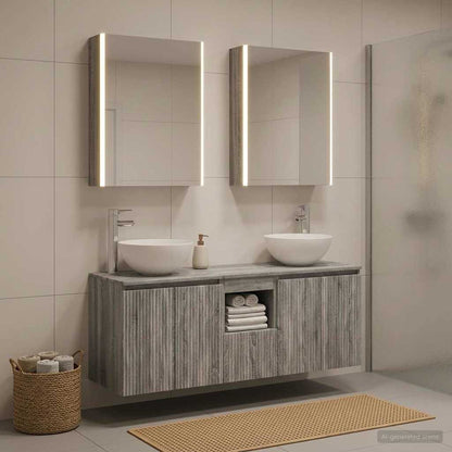 Set di Armadi da Bagno 5 pz Sonoma grigio Legno ingegnerizzato