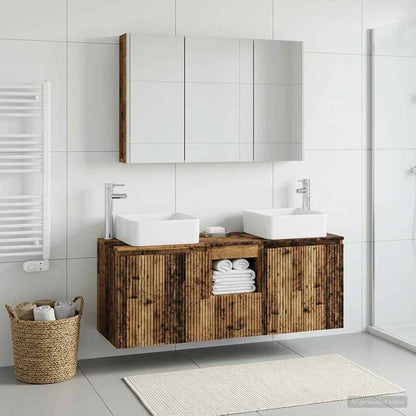Set di Armadi da Bagno 4 pz Legno antico Legno ingegnerizzato | homemem39