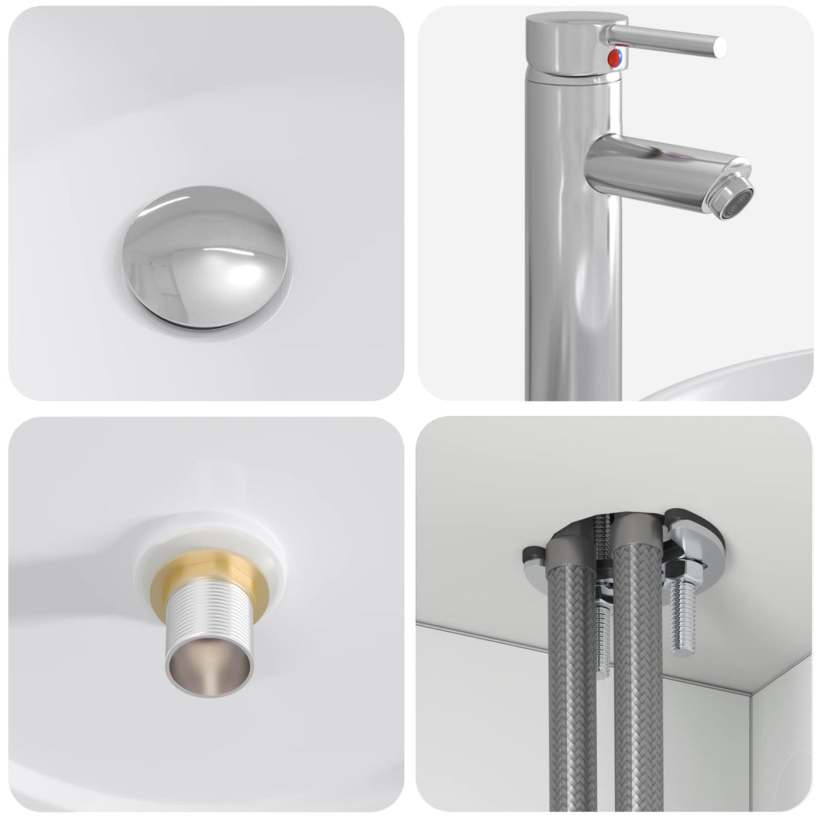 Set di Armadi da Bagno 5 pz Bianco Legno ingegnerizzato | homemem39