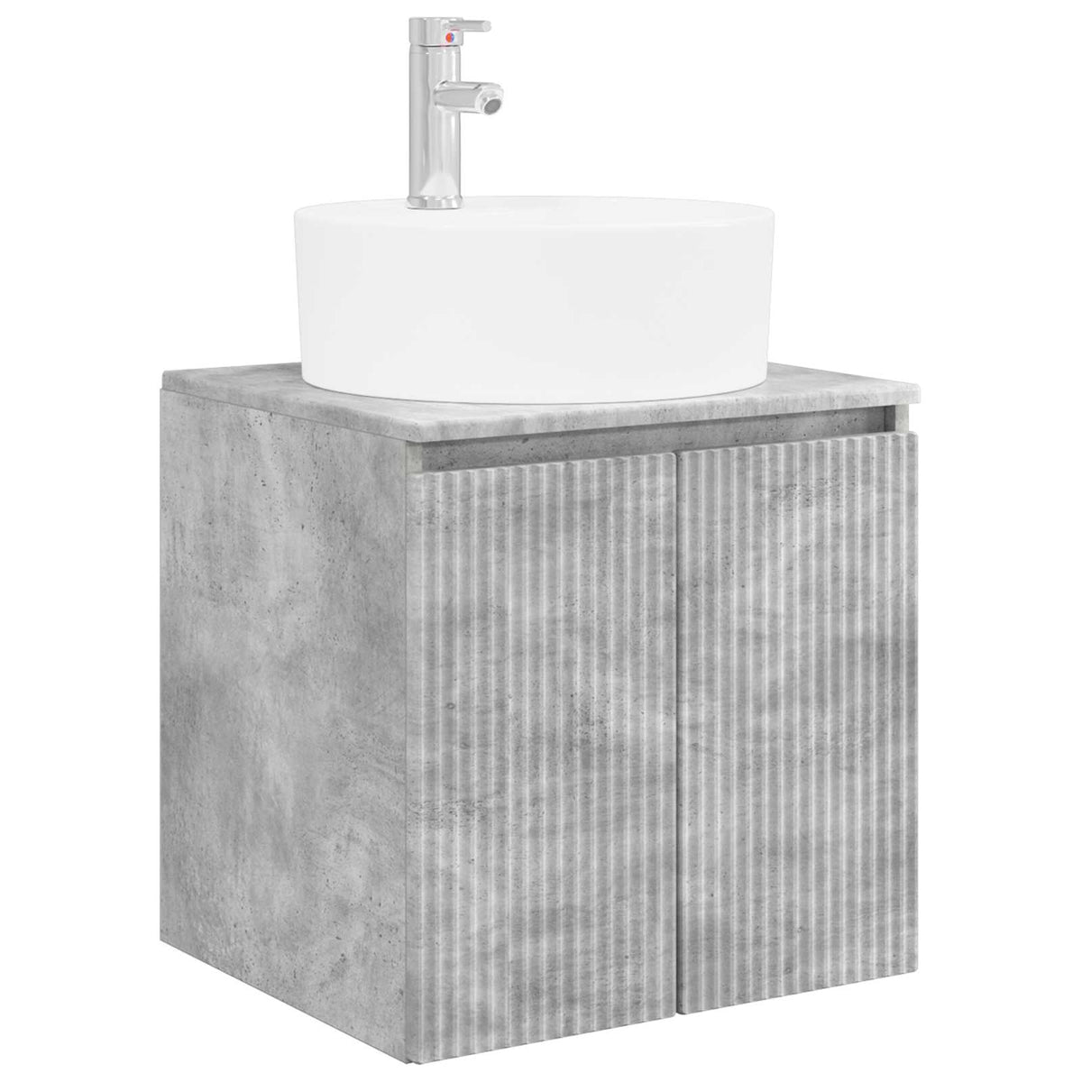 Set di Armadi da Bagno 5 pz Grigio Cemento Legno ingegnerizzato | homemem39