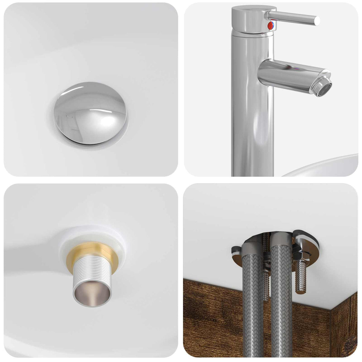 Set di Armadi da Bagno 5 pz Rovere Fumo Legno ingegnerizzato | homemem39