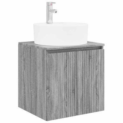 Set di Armadi da Bagno 5 pz Sonoma grigio Legno ingegnerizzato