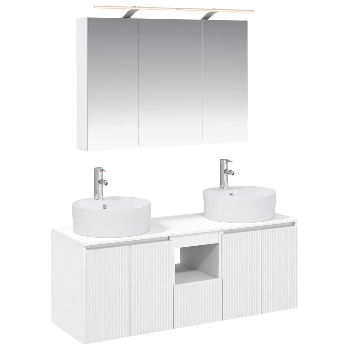 Set di Armadi da Bagno 4 pz Bianco Legno ingegnerizzato | homemem39