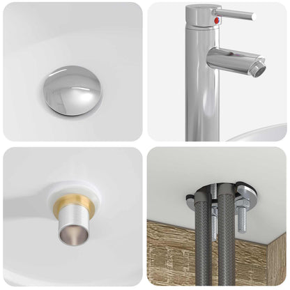 Set di Armadi da Bagno 4 pz Rovere Sonoma Legno ingegnerizzato | homemem39