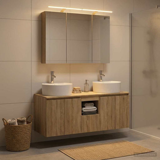 Set di Armadi da Bagno 4 pz Rovere Sonoma Legno ingegnerizzato | homemem39