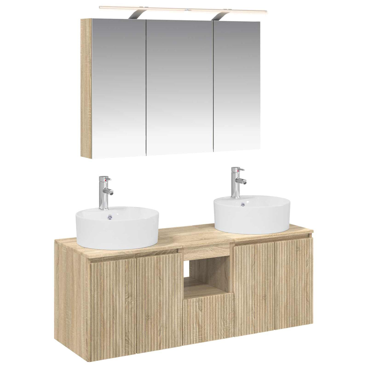 Set di Armadi da Bagno 4 pz Rovere Sonoma Legno ingegnerizzato | homemem39