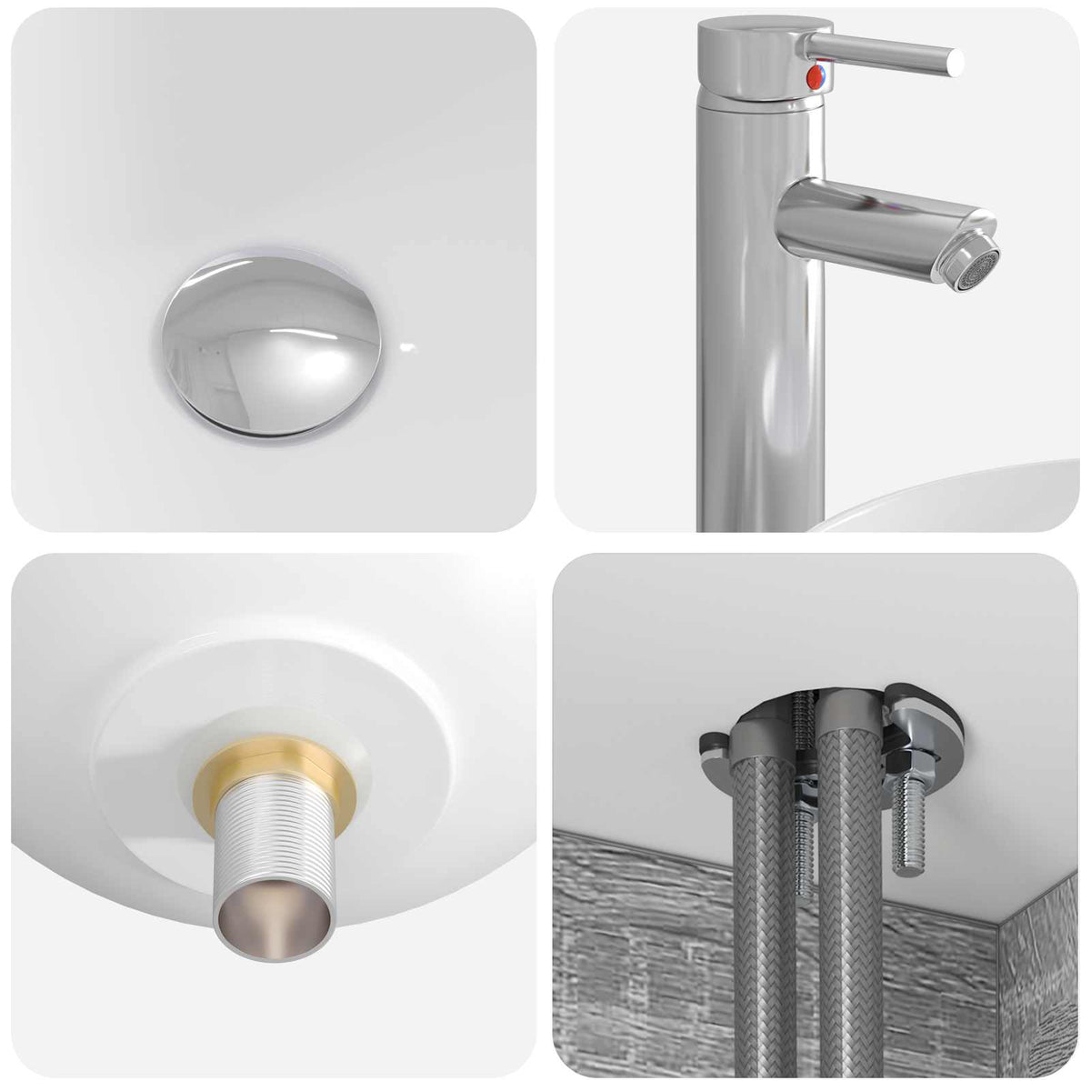 Set di Armadi da Bagno 5 pz Sonoma grigio Legno ingegnerizzato | homemem39
