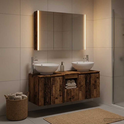 Set di Armadi da Bagno 4 pz Legno antico Legno ingegnerizzato | homemem39
