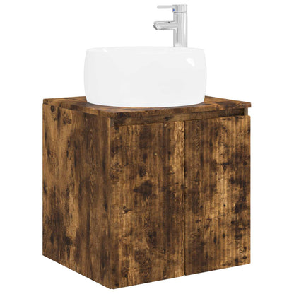 Set di Armadi da Bagno 4 pz Rovere Fumo Legno ingegnerizzato | homemem39