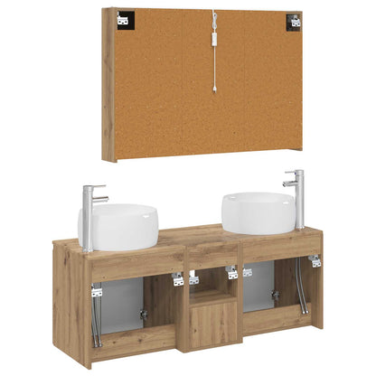 Set di Armadi da Bagno 4 pz Rovere Artigianale | homemem39