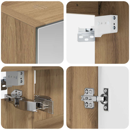 Set di Armadi da Bagno 4 pz Rovere Artigianale | homemem39