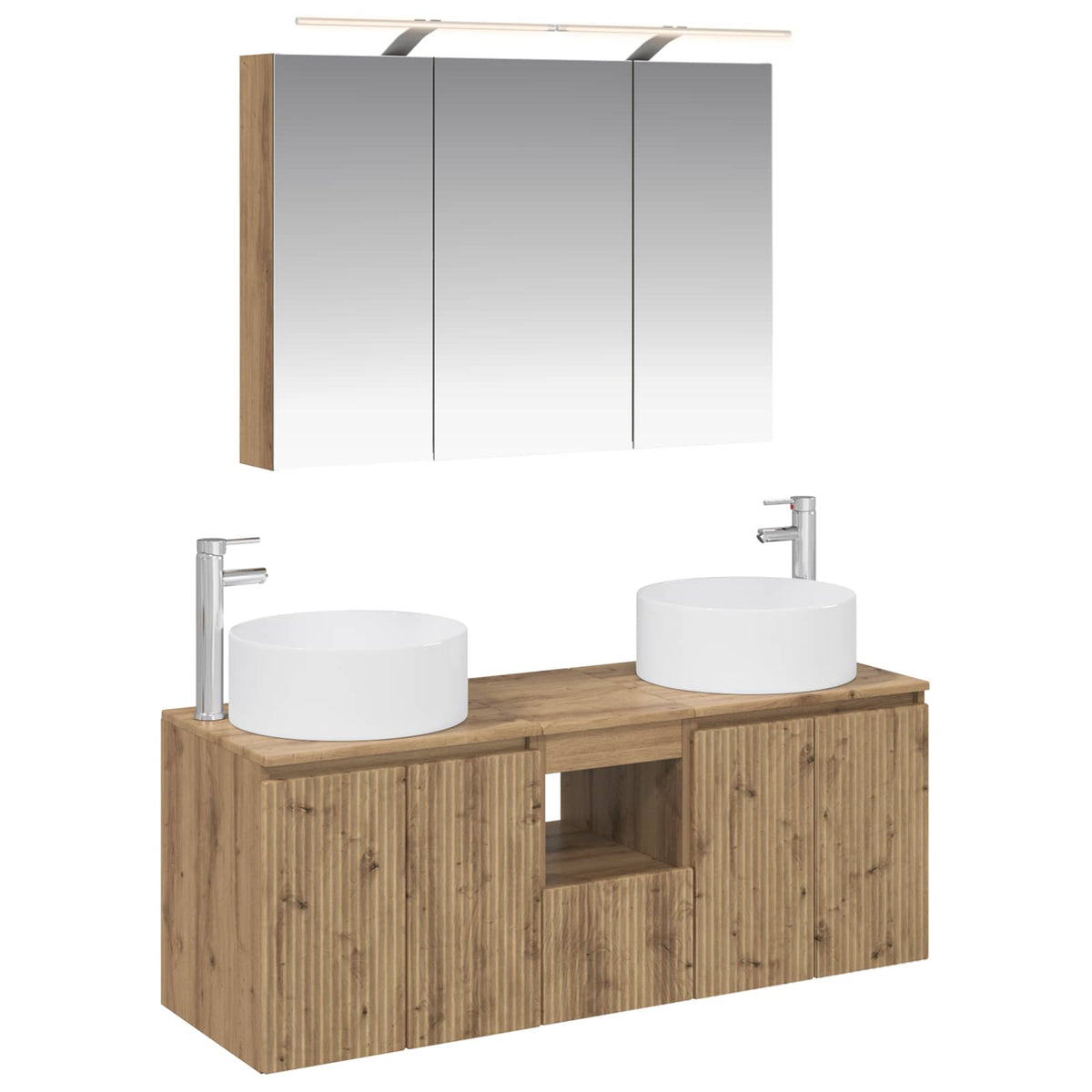 Set di Armadi da Bagno 4 pz Rovere Artigianale | homemem39