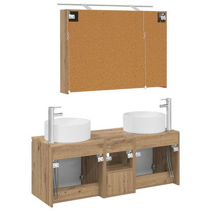 Set di Armadi da Bagno 4 pz Rovere Artigianale | homemem39
