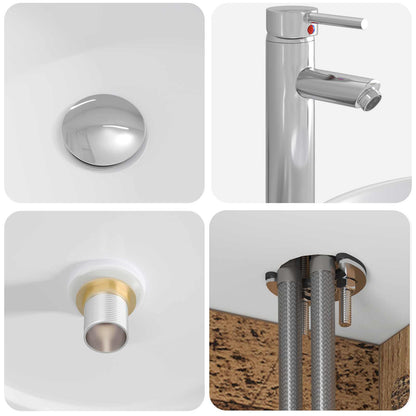Set di Armadi da Bagno 4 pz Legno antico Legno ingegnerizzato | homemem39