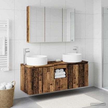 Set di Armadi da Bagno 4 pz Legno antico Legno ingegnerizzato | homemem39