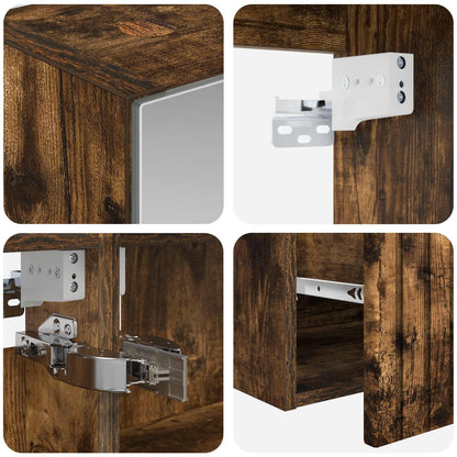 Set di Armadi da Bagno 5 pz Rovere Fumo Legno ingegnerizzato | homemem39