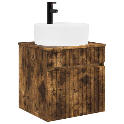 Set di Armadi da Bagno 5 pz Rovere Fumo Legno ingegnerizzato | homemem39