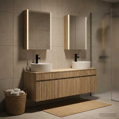 Set di Armadi da Bagno 5 pz Rovere Sonoma Legno ingegnerizzato