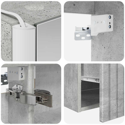 Set di Armadi da Bagno 5 pz Grigio Cemento Legno ingegnerizzato | homemem39
