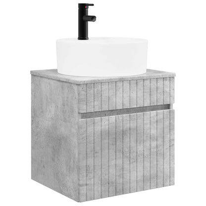 Set di Armadi da Bagno 5 pz Grigio Cemento Legno ingegnerizzato | homemem39